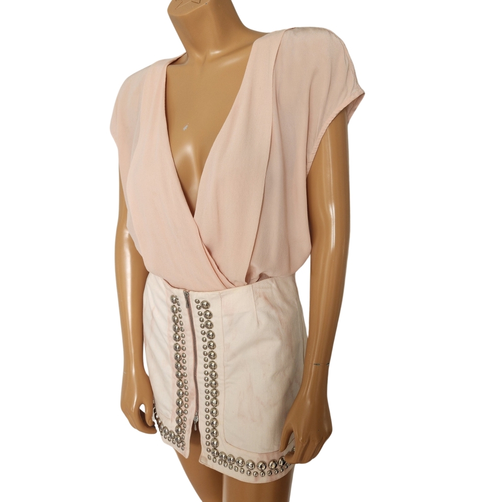 Wilfred Pink V-neck Top Large